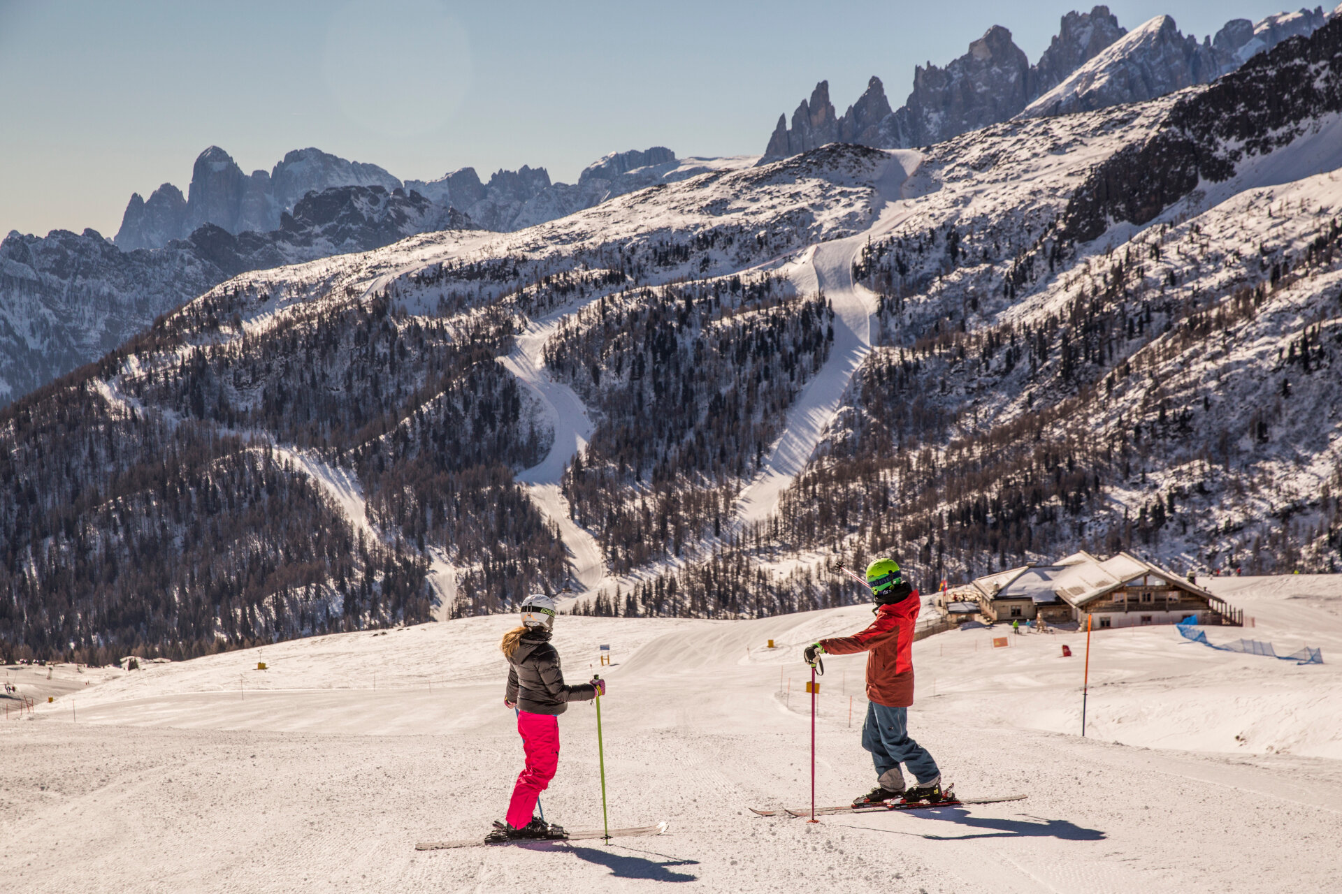 Sci all'alba in Val di Fassa | © Federico Modica - Archivio Immagini ApT Val di Fassa