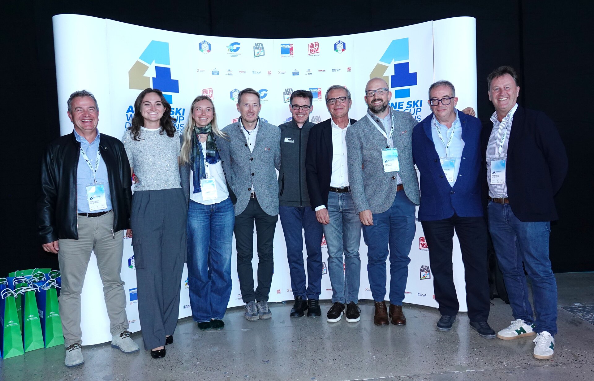 The Val di Fassa World Cups on display in Milan