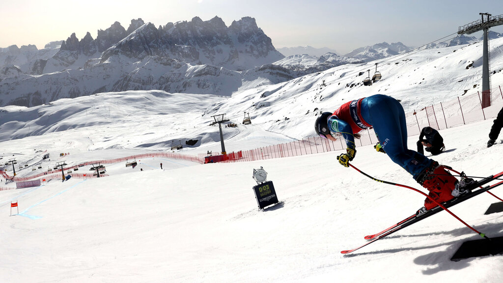 Ski World Cup Val di Fassa | Breezy Johnson in azione sulla pista La VolatA | Ski Area San Pellegrino