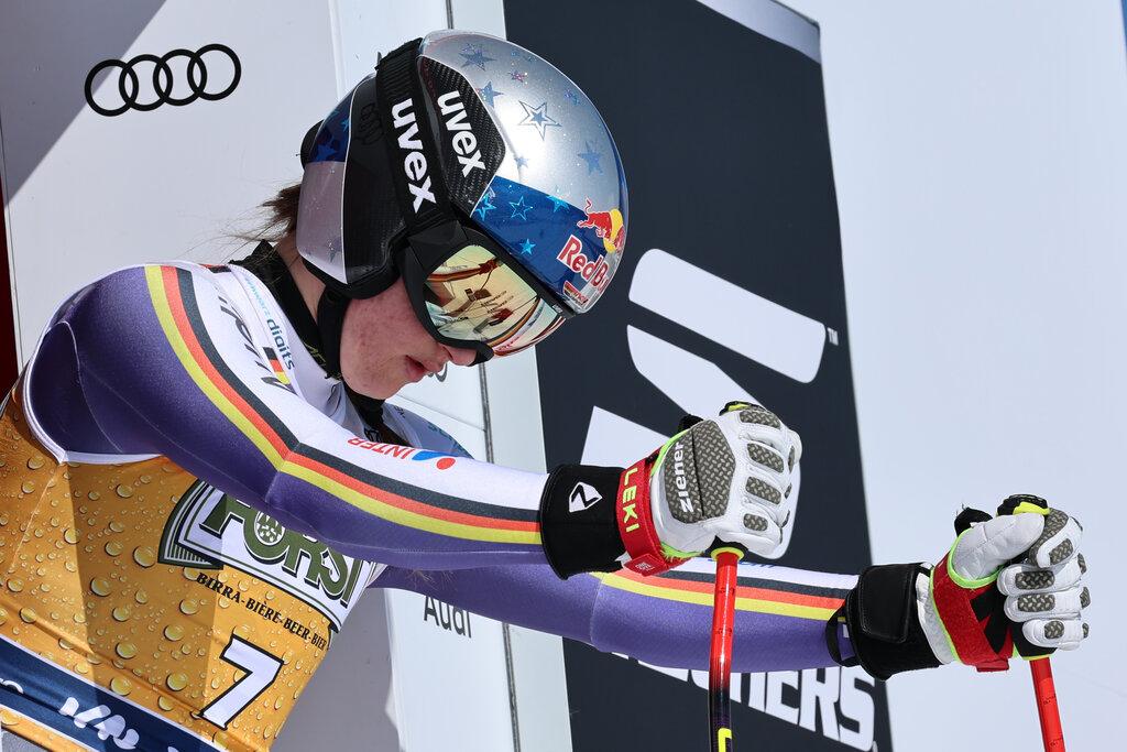 Training DH La Volata Emma Aicher 0403 2026 Pentaphoto 39758