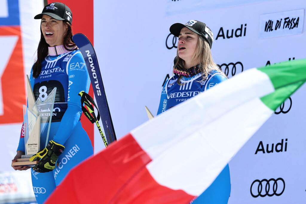 Ski World Cup Val Di Fassa 08032026 Elena Curtoni Asja Zenere Podio 39905